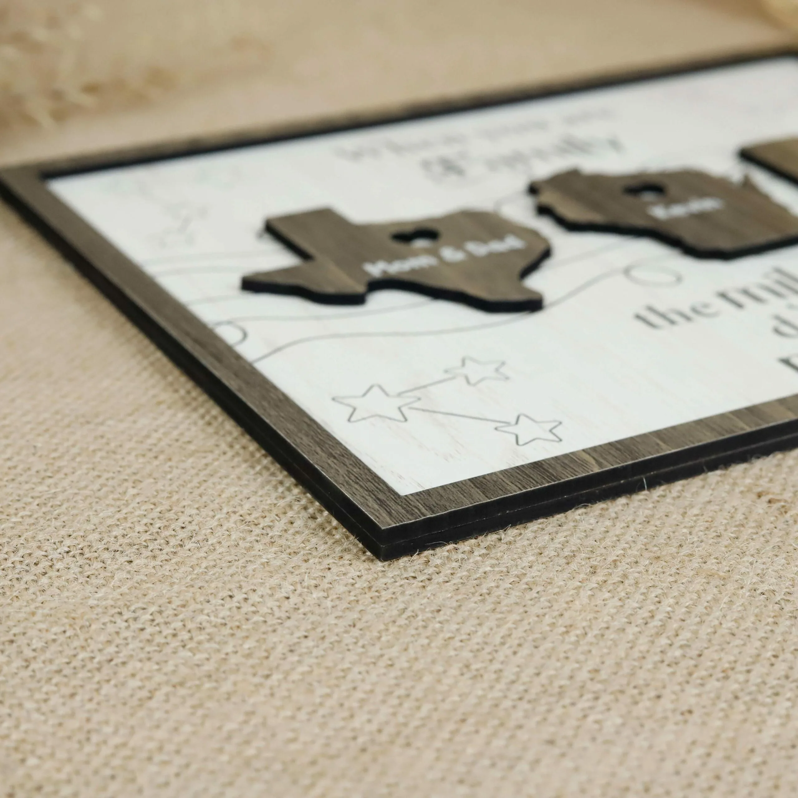Custom Long Distance Family Wooden Plaques | Personalized Name & State Plaques | Handcrafted MDF Gifts for Couples & Friends Across the Miles - Image 8