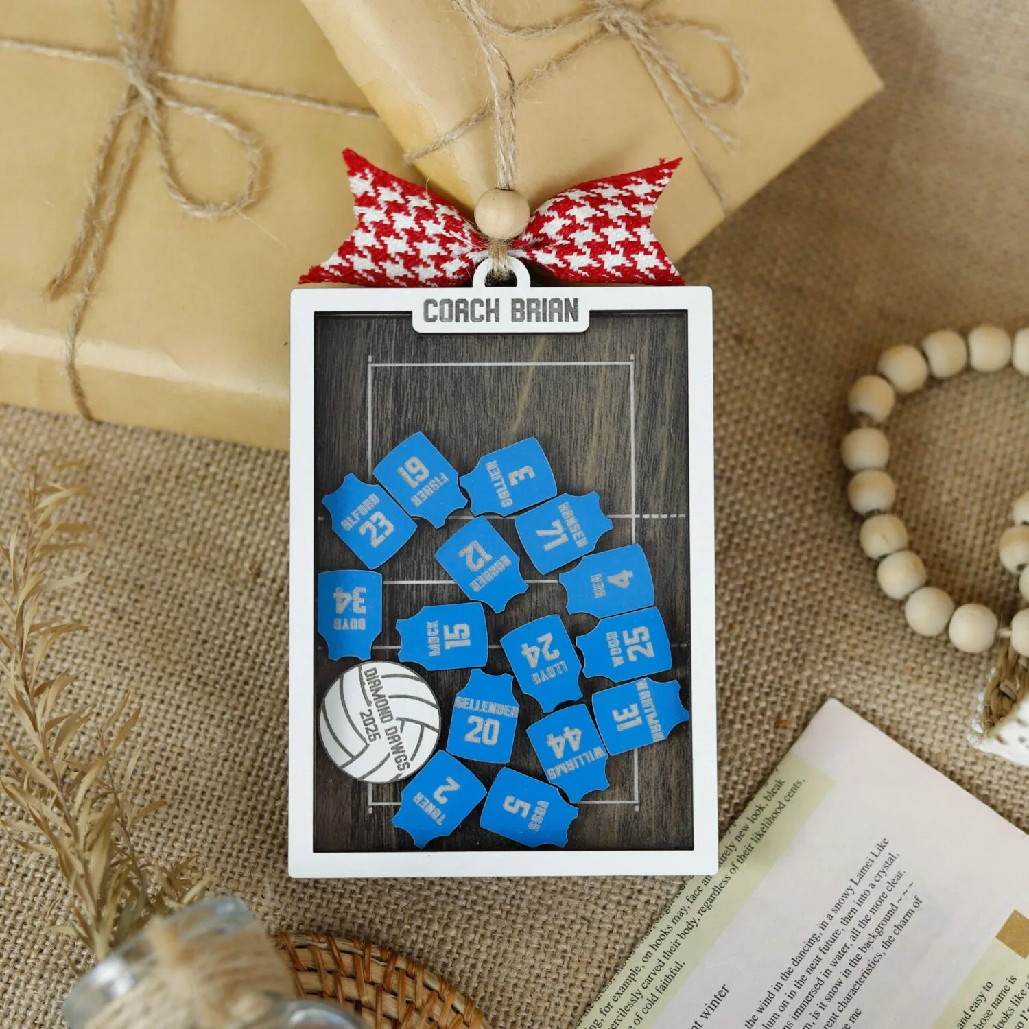 Personalized Volleyball Shaker Ornament - A Spiking Holiday Keepsake