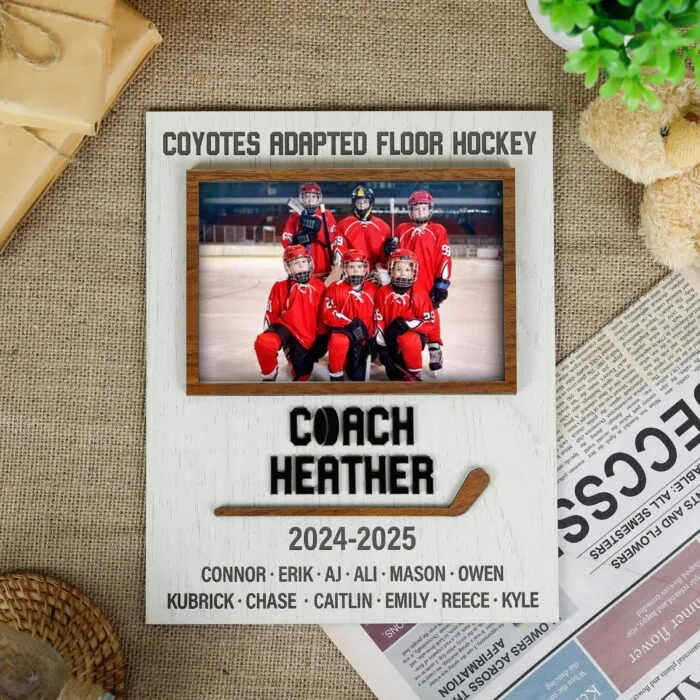 Personalized Hockey Coach Ice Plaque - A Winning Rink Keepsake