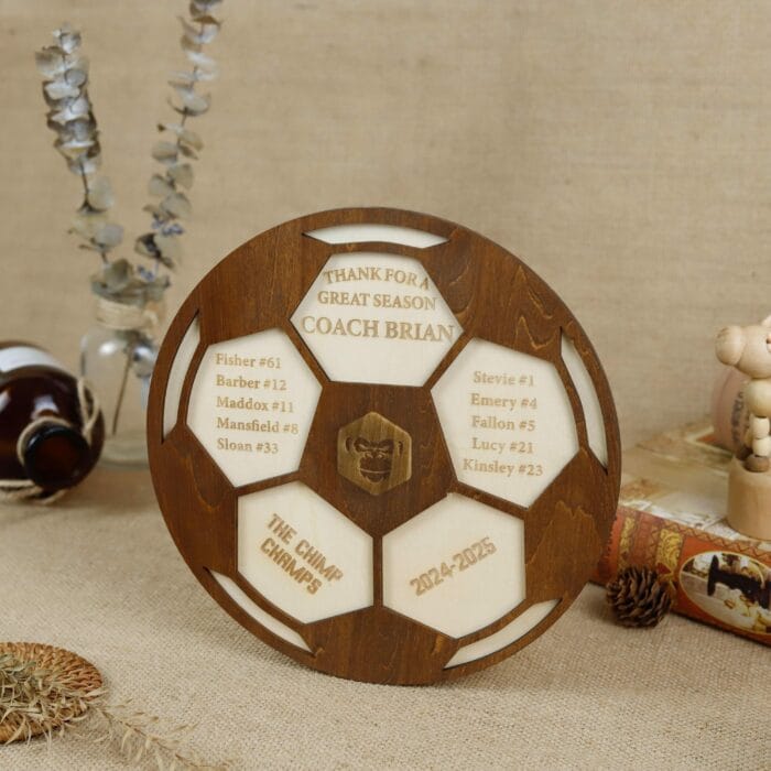 Personalized Soccer Coach Thank You Plaque | Custom Premium Wooden Team Gifts with Name Engraved | End of Season Coach Appreciation - Image 7