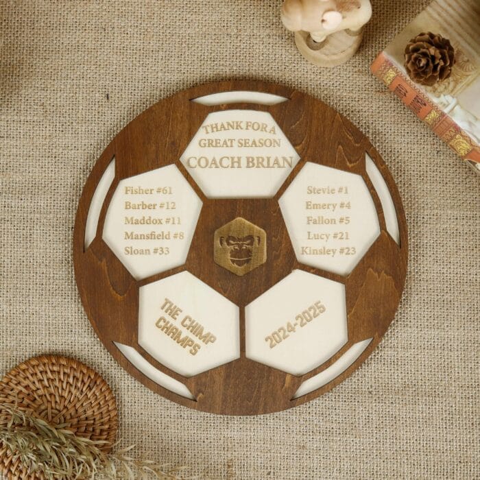 Personalized Soccer Coach Thank You Plaque | Custom Premium Wooden Team Gifts with Name Engraved | End of Season Coach Appreciation - Image 6