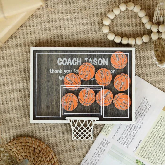 Personalized Basketball Magnetic Photo Frame - A Slam Dunk Keepsake