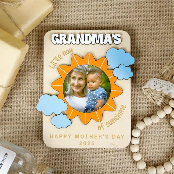 Personalized Grandma’s Little Sunshine Wood Sign - Custom Keepsake Gift with Grandkids’ Names"