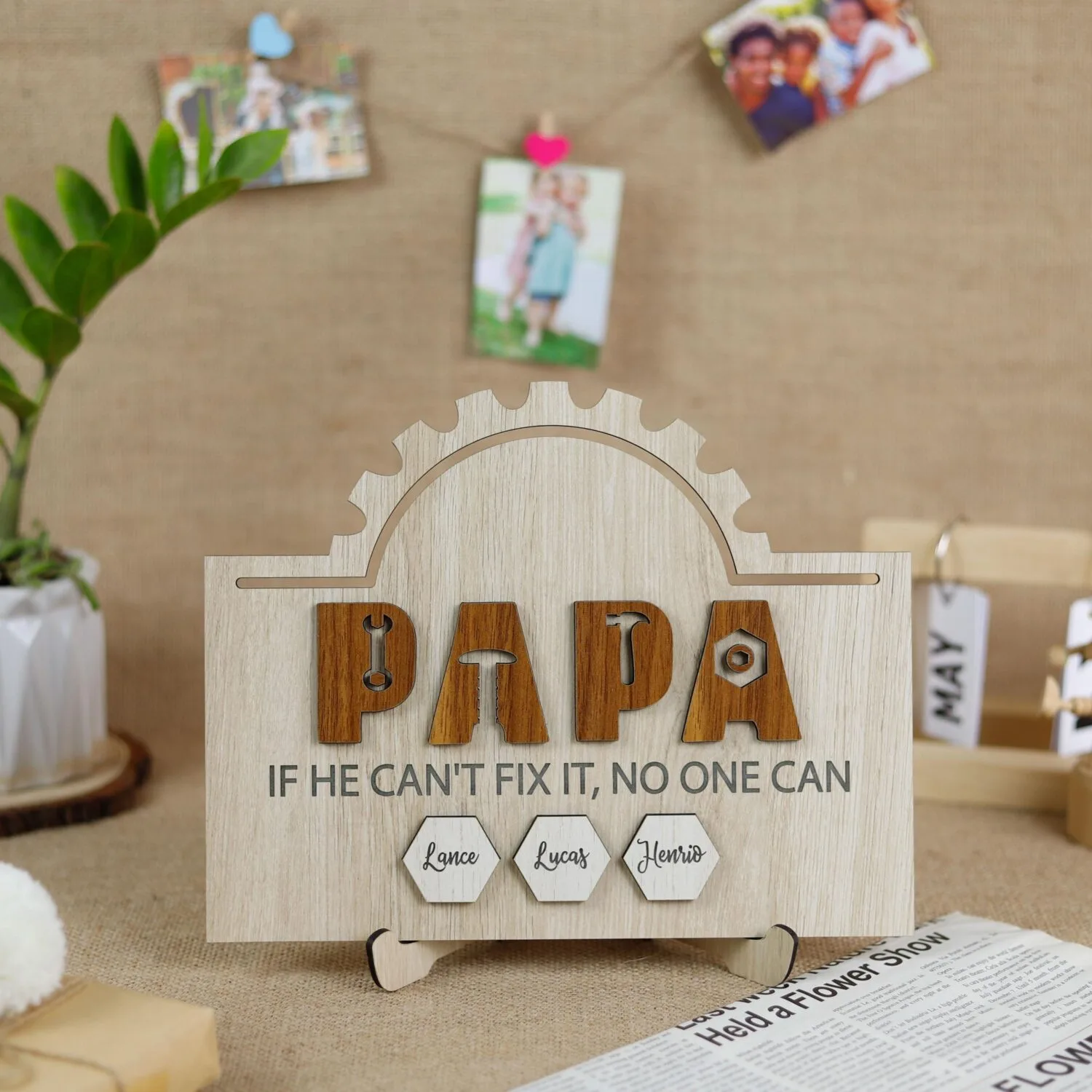 Custom Papa Garage Sign | Personalized Gift for Grandpas, Perfect for Father’s Day and Birthdays - Image 4