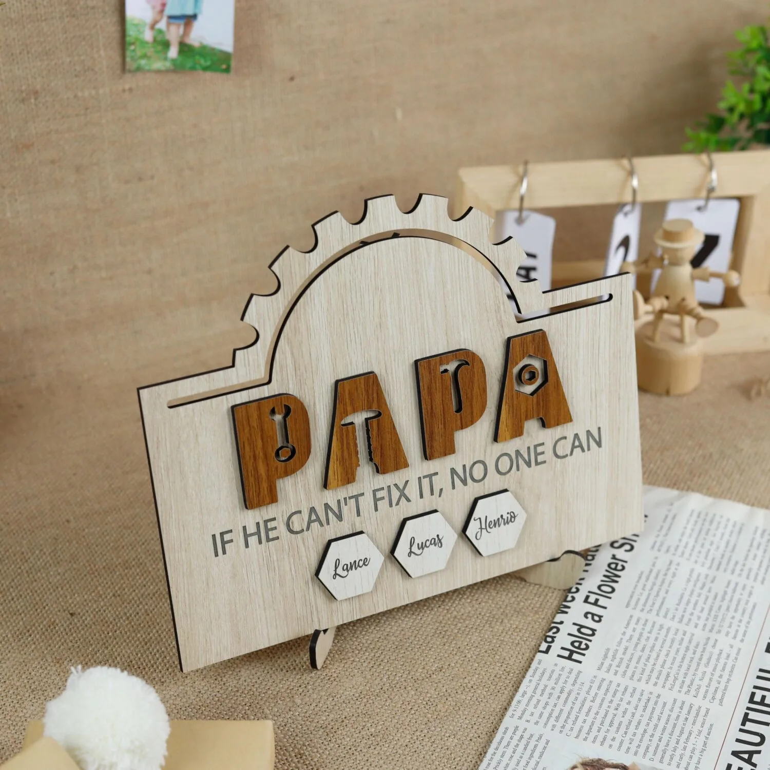 Custom Papa Garage Sign | Personalized Gift for Grandpas, Perfect for Father’s Day and Birthdays - Image 7