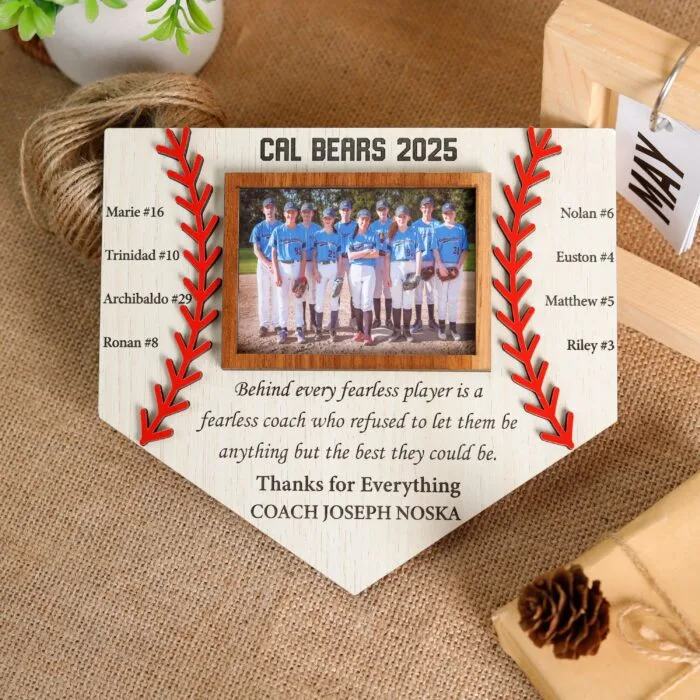 Personalized Home Run Baseball Sign | Custom Wooden Home Plate Gift with Player or Team Name | Baseball Keepsake for Senior Night or Birthday - Image 4