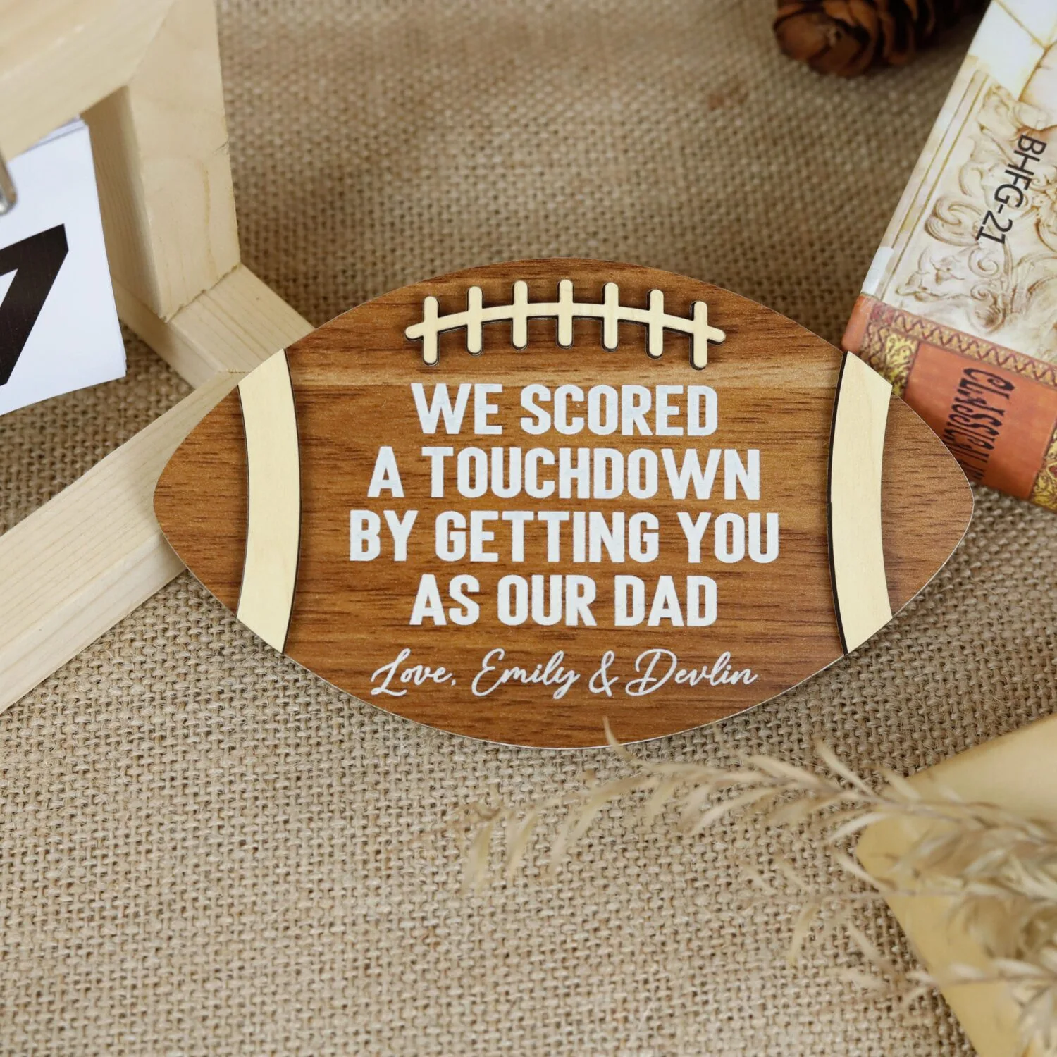 Personalized Soccer Magnets for Dad | Custom Photo Gifts for Father's Day | Wooden Keepsakes for Birthdays, Christmas or Coach Gifts | Personalized Father's Day Keepsakes - Image 5