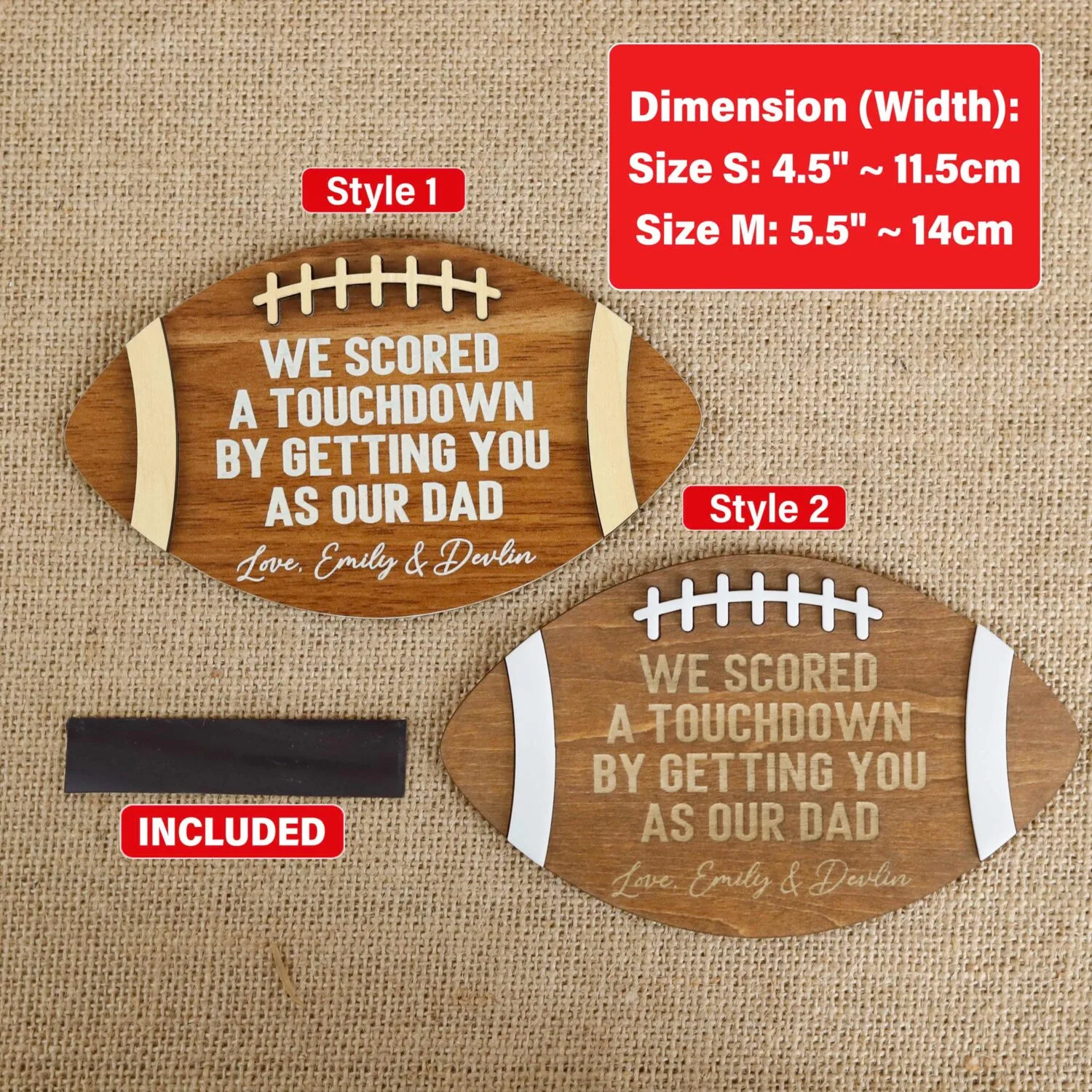 Personalized Soccer Magnets for Dad | Custom Photo Gifts for Father's Day | Wooden Keepsakes for Birthdays, Christmas or Coach Gifts | Personalized Father's Day Keepsakes - Image 2