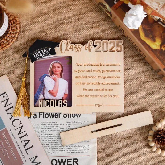 2025 Personalized Graduation Photo Frame | Custom Name Wooden Gift for High School or College Grad | Senior Keepsake for Graduation, Birthday, or Christmas - Image 4