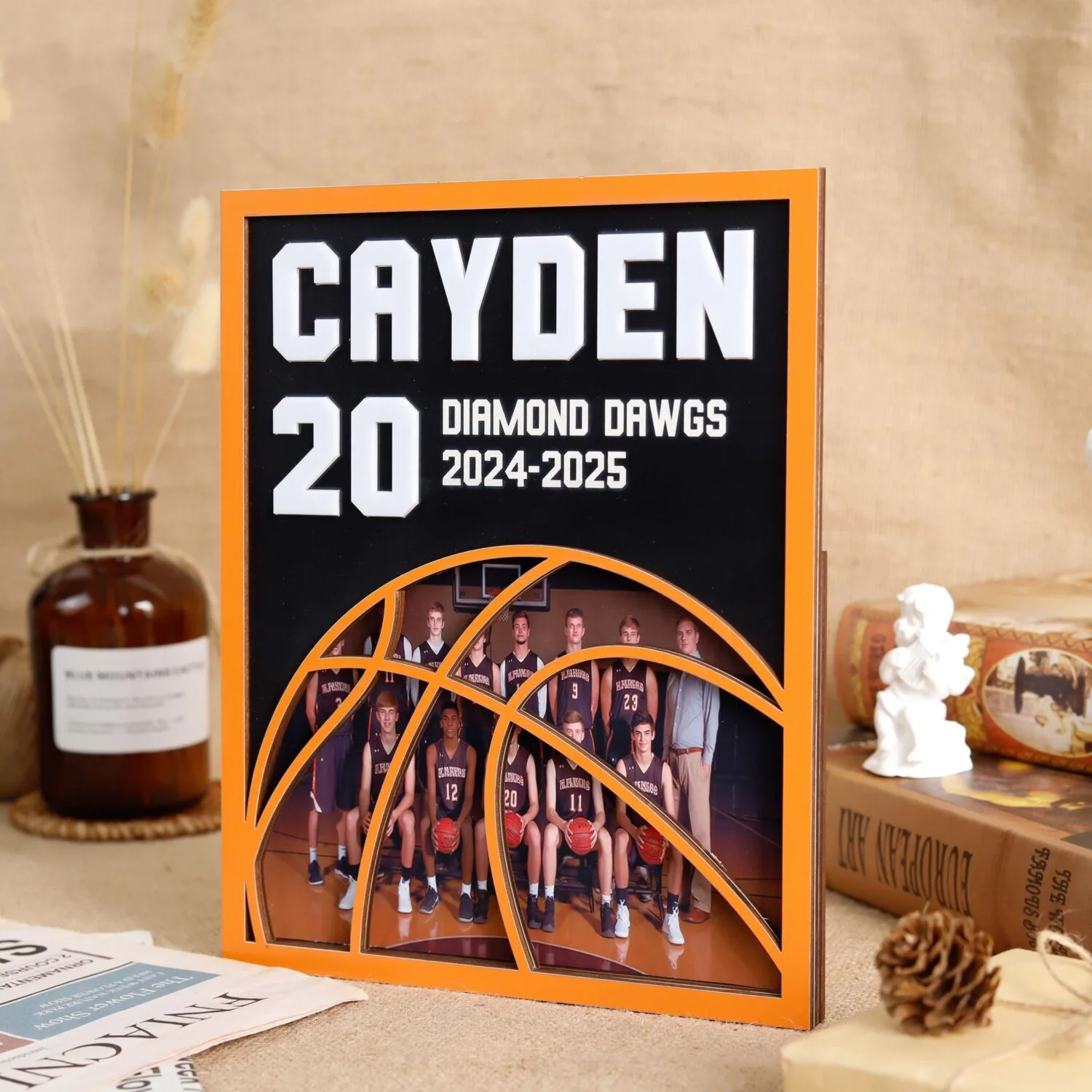 Personalized Basketball Player Photo Wooden Sign | Custom Keepsake for Basketball Star | Senior Night, Birthday, or Christmas Gift - Image 4