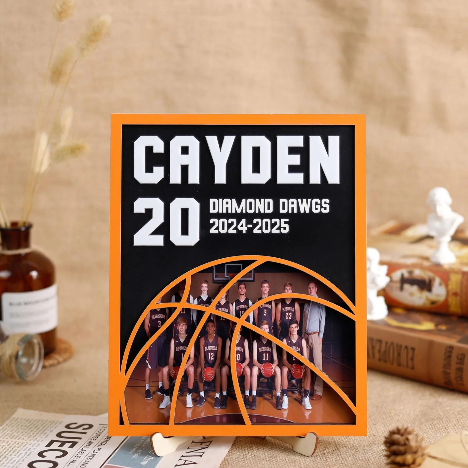 Personalized Basketball Player Photo Wood Sign - Custom Keepsake Gift for Athletes