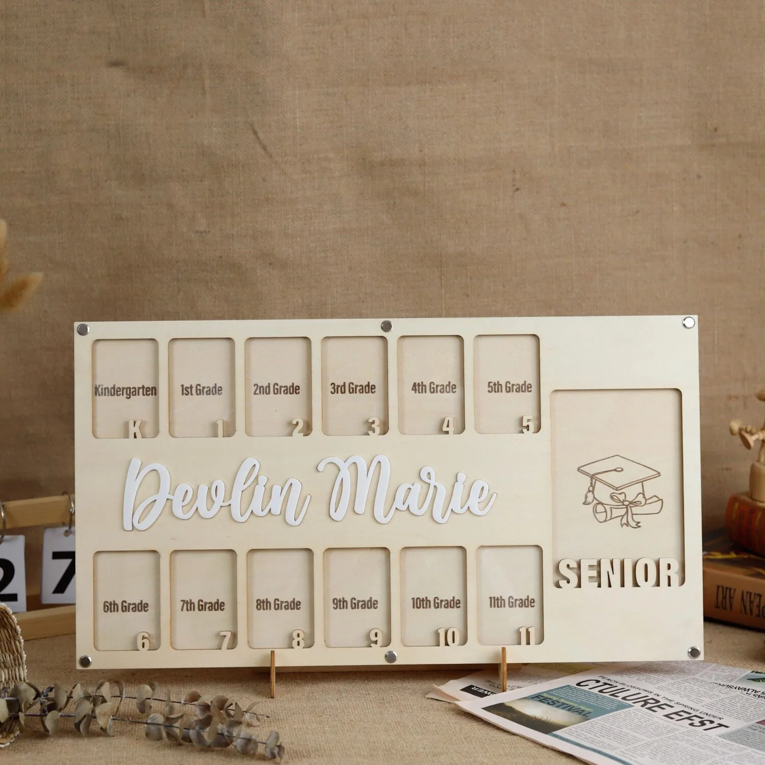 custom K-12 school photo frame