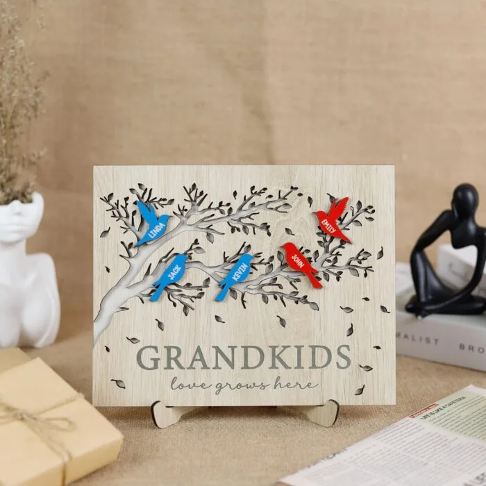 custom grandkids family tree sign