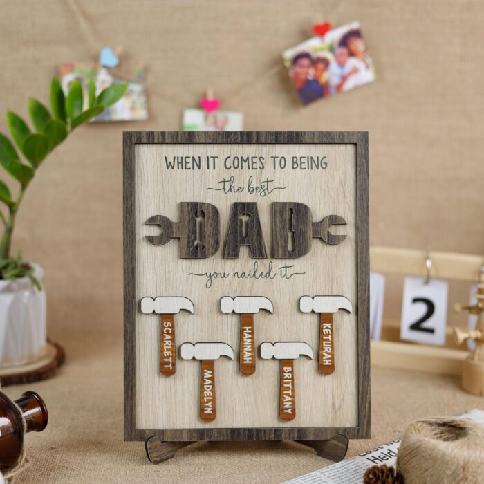 Personalized Dad’s Garage Wooden Sign - Custom Keepsake Gift for Fathers