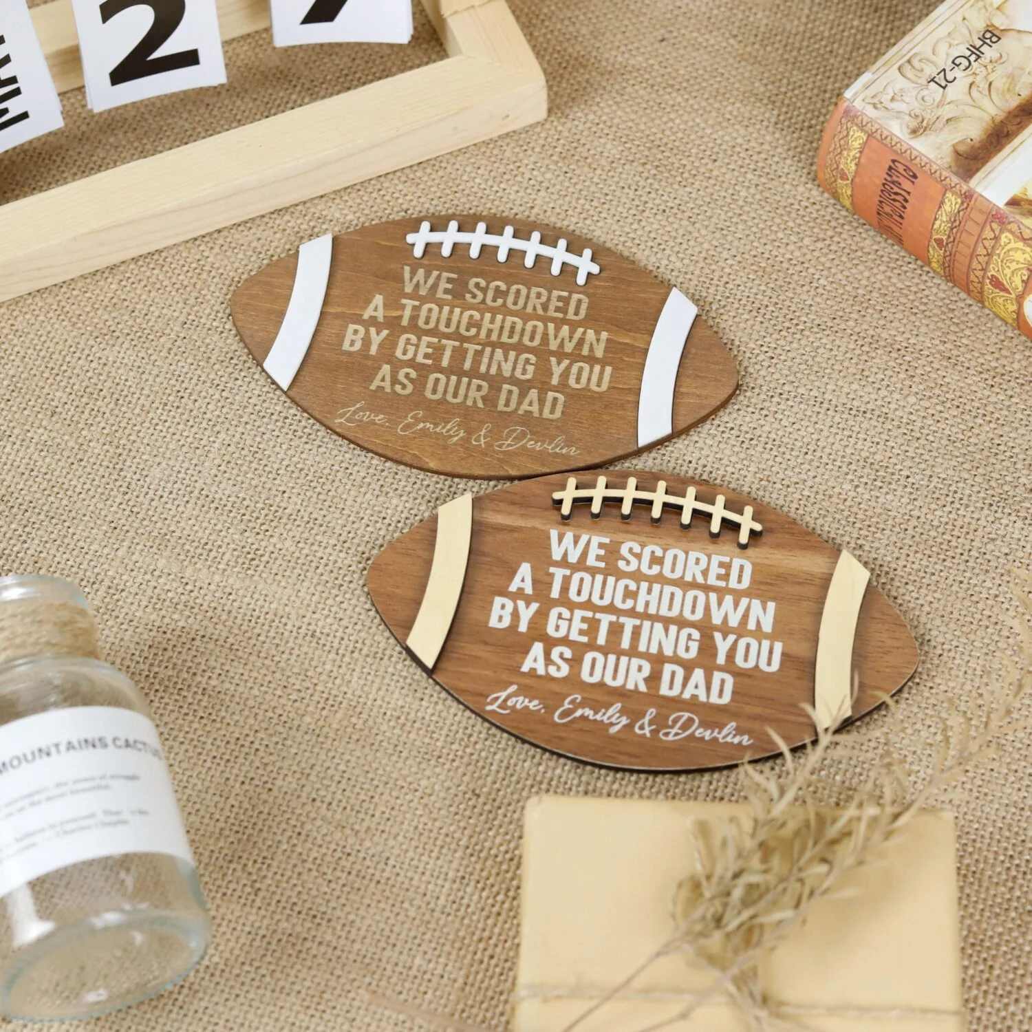 Personalized Soccer Magnets for Dad | Custom Photo Gifts for Father's Day | Wooden Keepsakes for Birthdays, Christmas or Coach Gifts | Personalized Father's Day Keepsakes - Image 4
