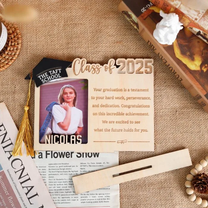 2025 Personalized Graduation Photo Frame | Custom Name Wooden Gift for High School or College Grad | Senior Keepsake for Graduation, Birthday, or Christmas - Image 7