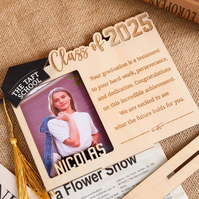 2025 Personalized Graduation Photo Frame | Custom Name Wooden Gift for High School or College Grad | Senior Keepsake for Graduation, Birthday, or Christmas - Image 5
