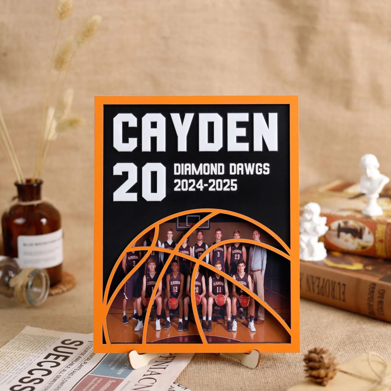 Personalized Basketball Player Photo Wooden Sign | Custom Keepsake for Basketball Star | Senior Night, Birthday, or Christmas Gift - Image 7