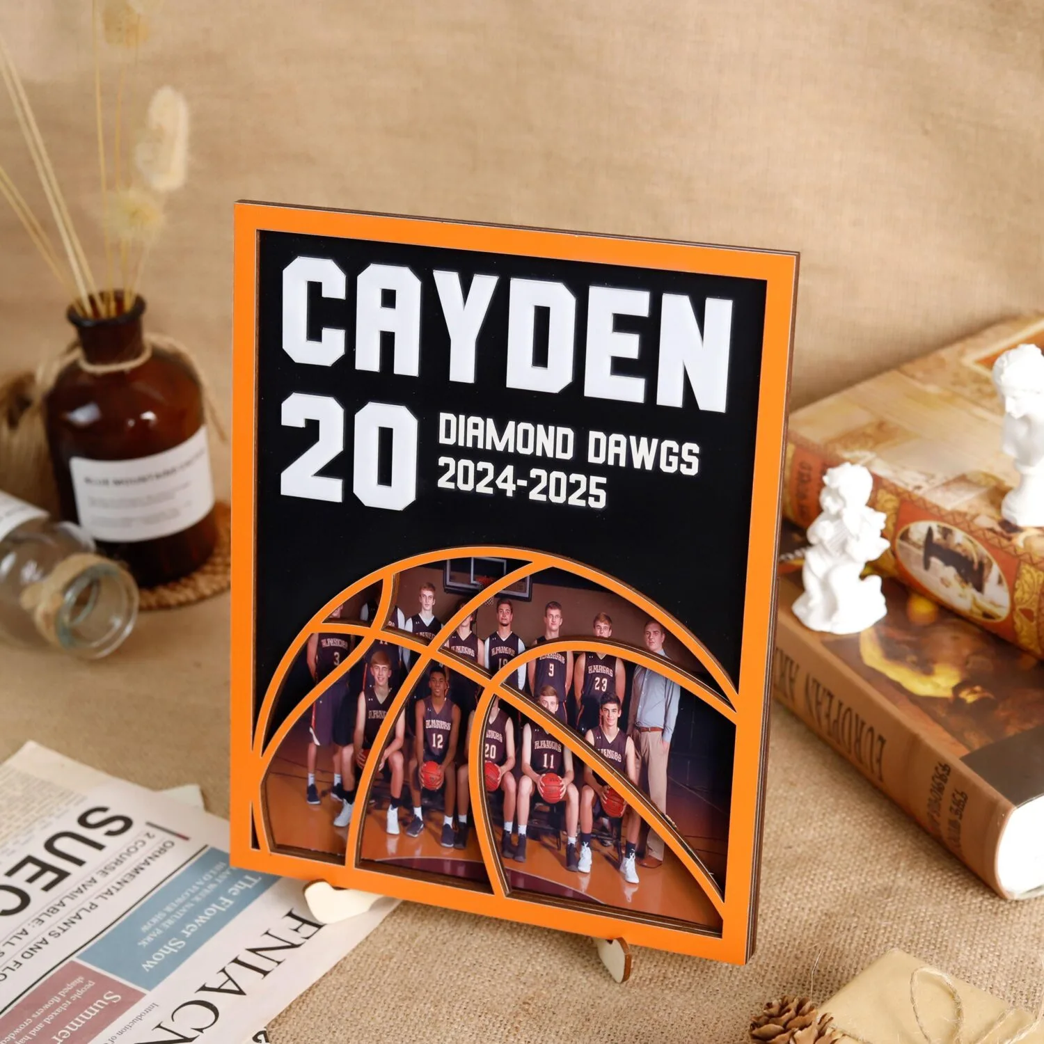 Personalized Basketball Player Photo Wooden Sign | Custom Keepsake for Basketball Star | Senior Night, Birthday, or Christmas Gift - Image 8
