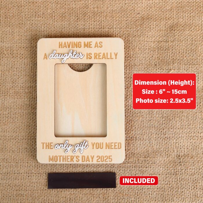 Funny Personalized Magnetic Photo Frame | Custom Family Gift, Kitchen Décor, Birthday Surprise, or Holiday Celebration | Unique Engraved Wooden Fridge Magnet - Image 2