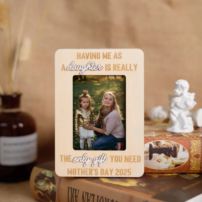 Humorous Magnetic Photo Frame Gift - Personalized Funny Fridge Magnet for Family Keepsakes