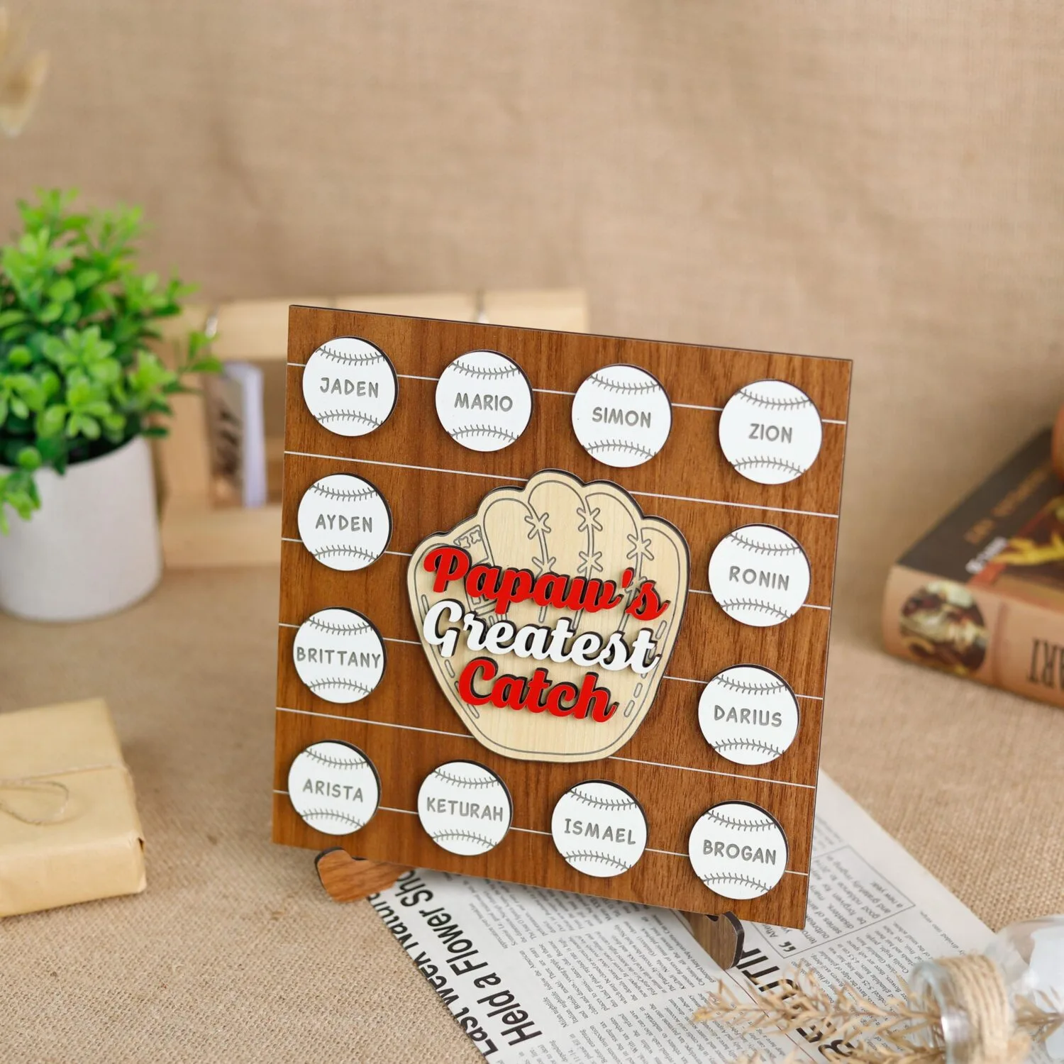 Personalized Baseball Dad Plaque | Custom Father's Day Gift for Baseball-Loving Dads | Rustic Wood Sign with Name & Message - Image 11