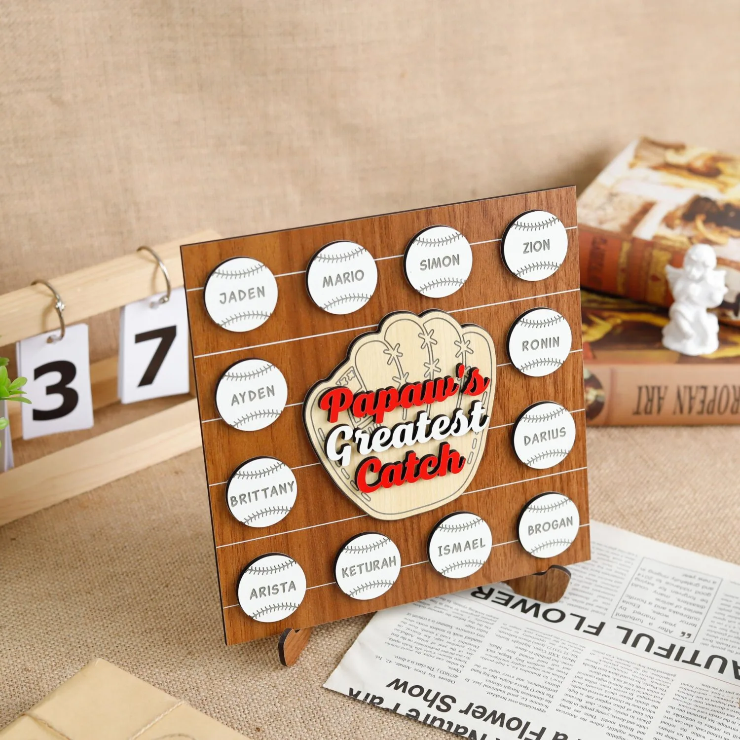 Personalized Baseball Dad Plaque | Custom Father's Day Gift for Baseball-Loving Dads | Rustic Wood Sign with Name & Message - Image 5