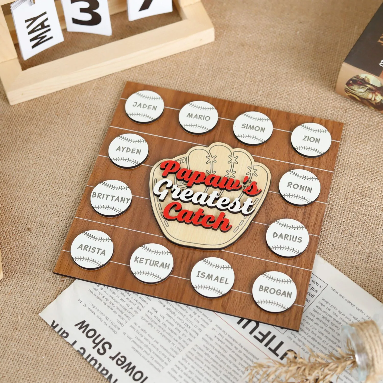 Personalized Baseball Dad Plaque | Custom Father's Day Gift for Baseball-Loving Dads | Rustic Wood Sign with Name & Message - Image 6