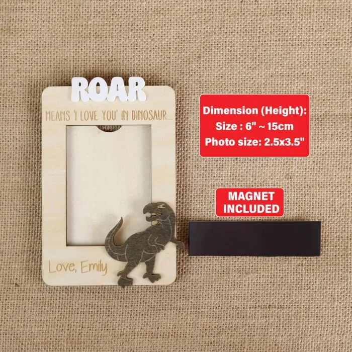 custom dino photo magnet