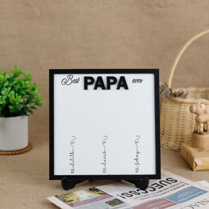 Custom Handprint Plaque That Melts Hearts | Personalized Papa Gift | Custom Wood Sign for Papa - Image 5