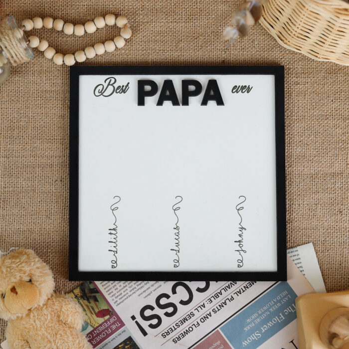 Custom Handprint Plaque That Melts Hearts | Personalized Papa Gift | Custom Wood Sign for Papa - Image 8