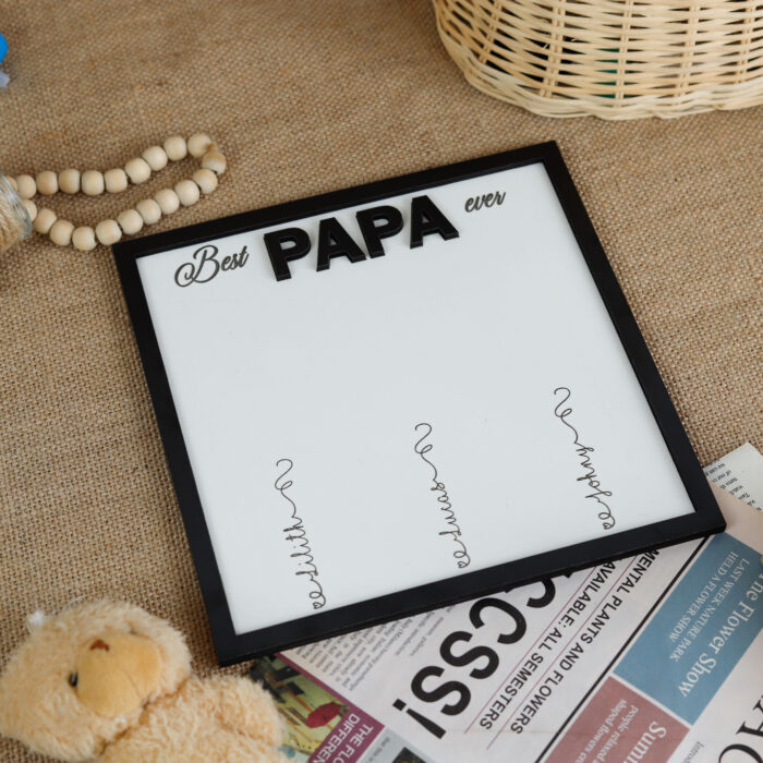 Custom Handprint Plaque That Melts Hearts | Personalized Papa Gift | Custom Wood Sign for Papa - Image 10