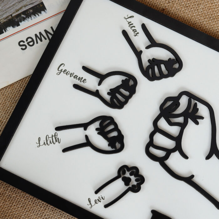 Personalized with Kids' Names | Celebrate Your Bond with a Fist Bump | Personalized Fist Bump Plaque - Image 9