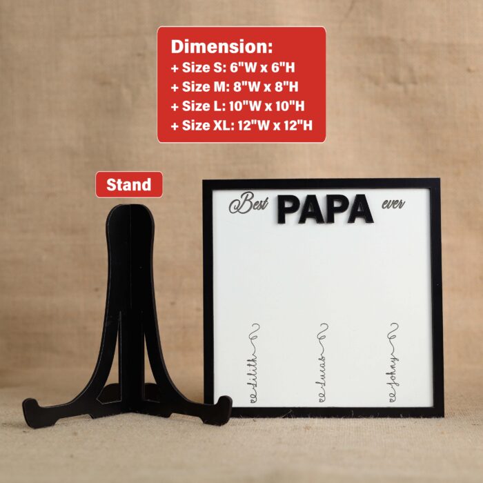 Custom Handprint Plaque That Melts Hearts | Personalized Papa Gift | Custom Wood Sign for Papa - Image 2