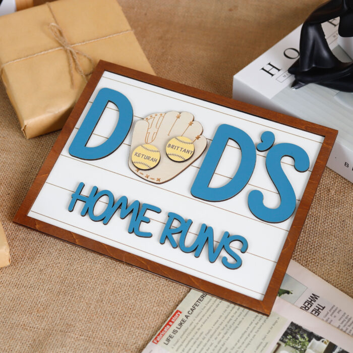 Custom Baseball Dad Sign| Personalized Gift for Father’s Day | Personalized Baseball Sign for Dad| Father’s Day Gift Idea - Image 9