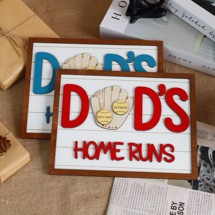 Custom Baseball Dad Sign| Personalized Gift for Father’s Day | Personalized Baseball Sign for Dad| Father’s Day Gift Idea - Image 5