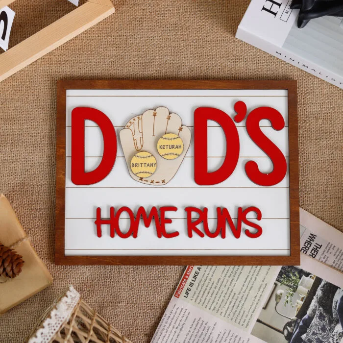 Custom Baseball Dad Sign| Personalized Gift for Father’s Day | Personalized Baseball Sign for Dad| Father’s Day Gift Idea - Image 8