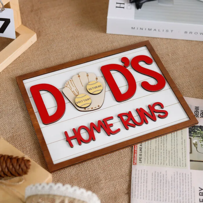 Custom Baseball Dad Sign| Personalized Gift for Father’s Day | Personalized Baseball Sign for Dad| Father’s Day Gift Idea - Image 6