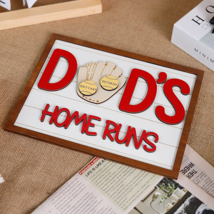 Custom Baseball Dad Sign| Personalized Gift for Father’s Day | Personalized Baseball Sign for Dad| Father’s Day Gift Idea - Image 7