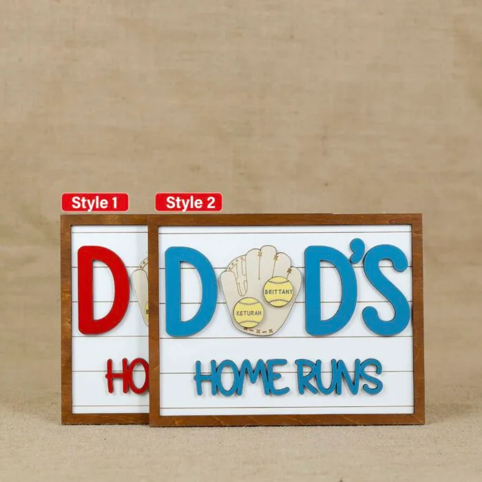 Custom Baseball Dad Sign| Personalized Gift for Father’s Day | Personalized Baseball Sign for Dad| Father’s Day Gift Idea - Image 3