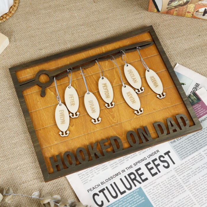 Custom Fishing Gift for Father’s Day | Personalized Fishing Plaque | Rustic Fishing Dad Sign - Image 8