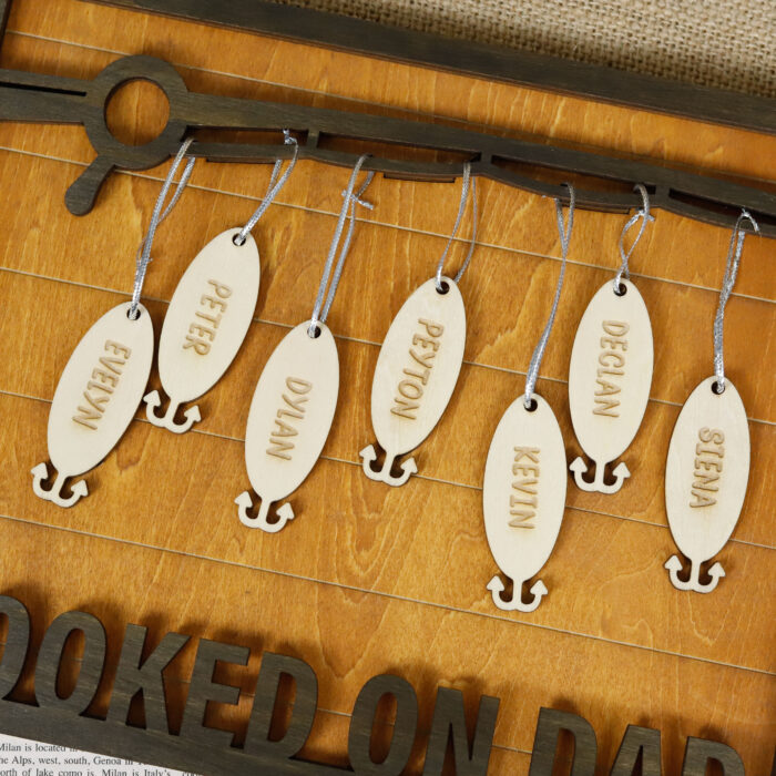 Custom Fishing Gift for Father’s Day | Personalized Fishing Plaque | Rustic Fishing Dad Sign - Image 9