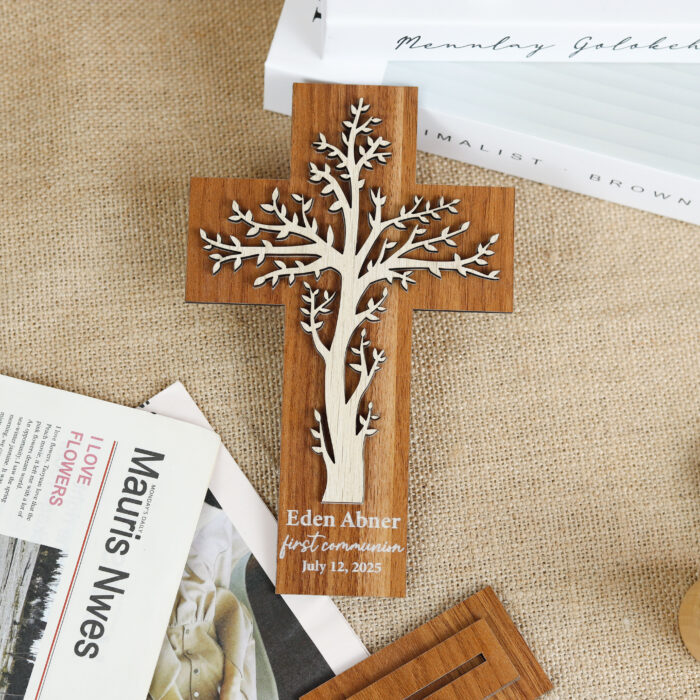 Custom Christening Wood Cross with Name| Baptism Gift for Baby| Personalized Baptism Cross with Name| Baby Name Keepsake - Image 6