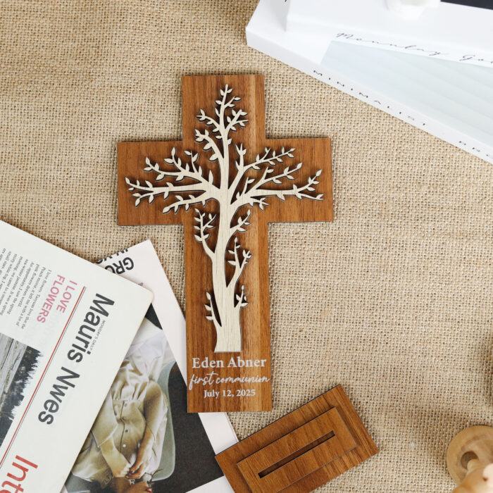 Custom Christening Wood Cross with Name| Baptism Gift for Baby| Personalized Baptism Cross with Name| Baby Name Keepsake - Image 7