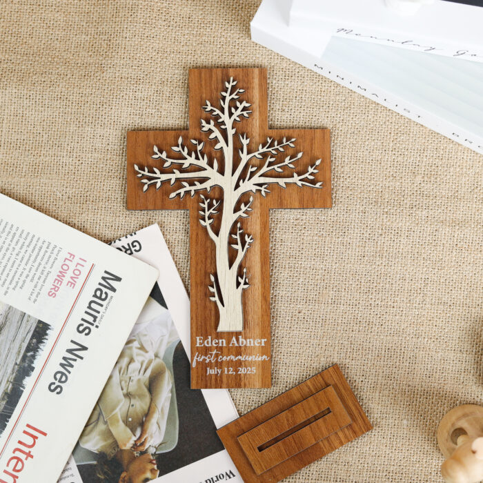 Custom Christening Wood Cross with Name| Baptism Gift for Baby| Personalized Baptism Cross with Name| Baby Name Keepsake - Image 8