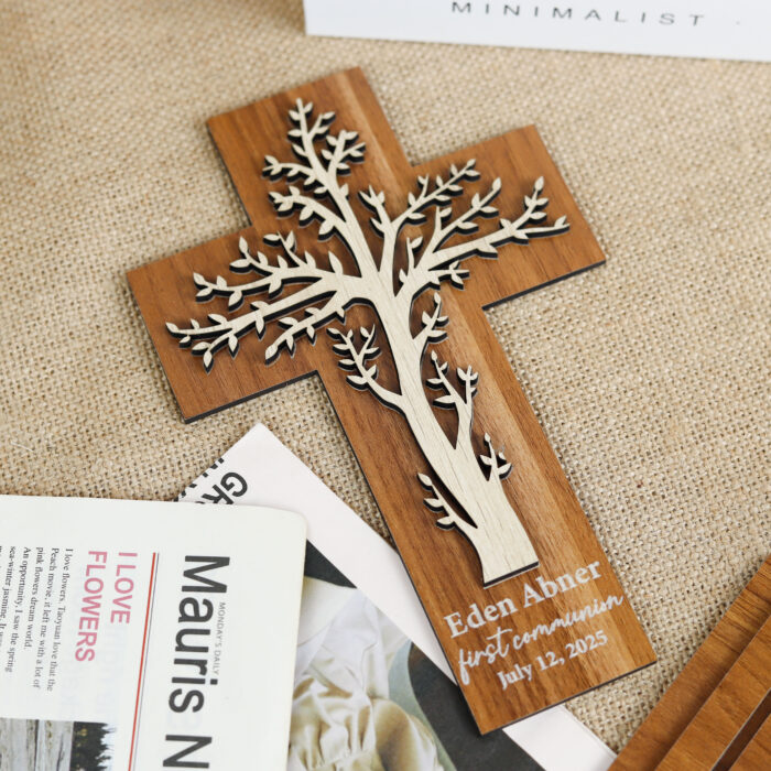Custom Christening Wood Cross with Name| Baptism Gift for Baby| Personalized Baptism Cross with Name| Baby Name Keepsake - Image 9