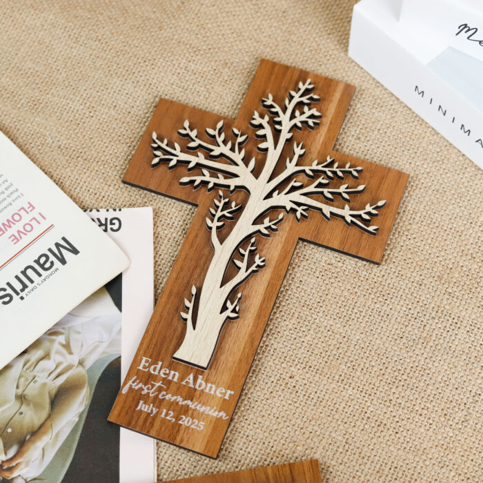 Custom Christening Wood Cross with Name| Baptism Gift for Baby| Personalized Baptism Cross with Name| Baby Name Keepsake - Image 10