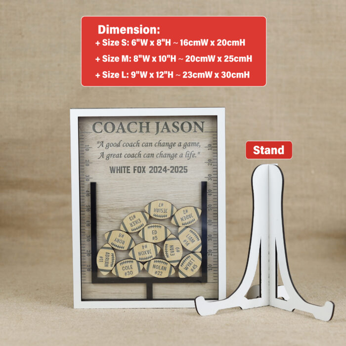 Custom Football Goal Post Shaker| Personalized Game Day Fun| Football Shaker Sign with Names| Personalized Football Shaker - Image 2