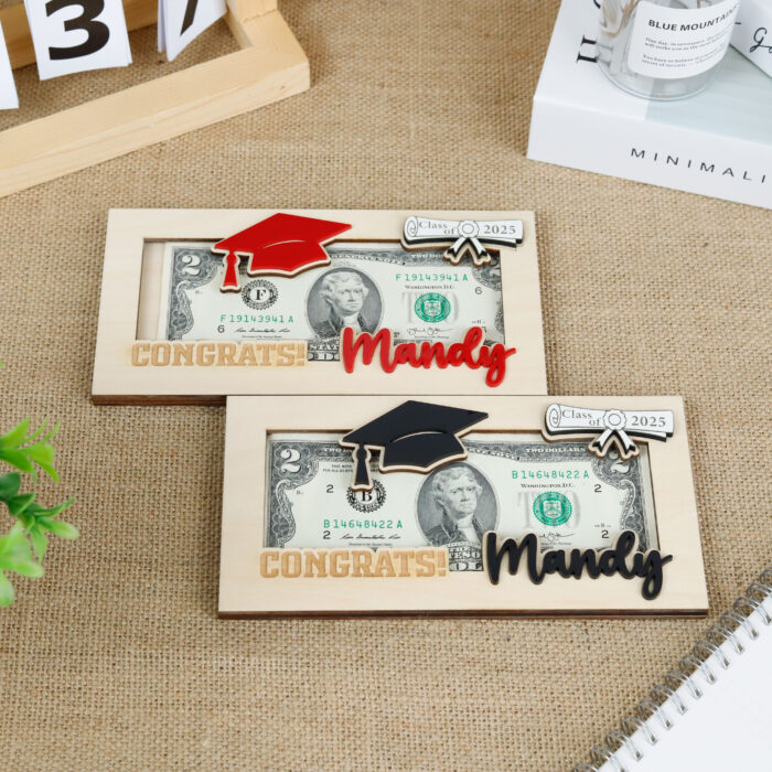 Graduation Money Holder | Personalized Cash Gift for Grads | Engraved Gift for High School or College - Image 6