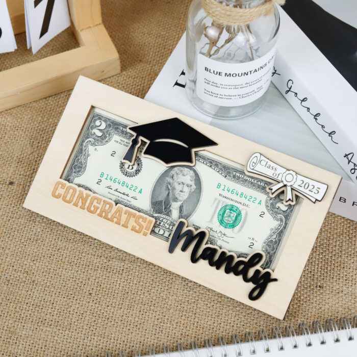 Graduation Money Holder | Personalized Cash Gift for Grads | Engraved Gift for High School or College - Image 9